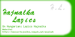 hajnalka lazics business card